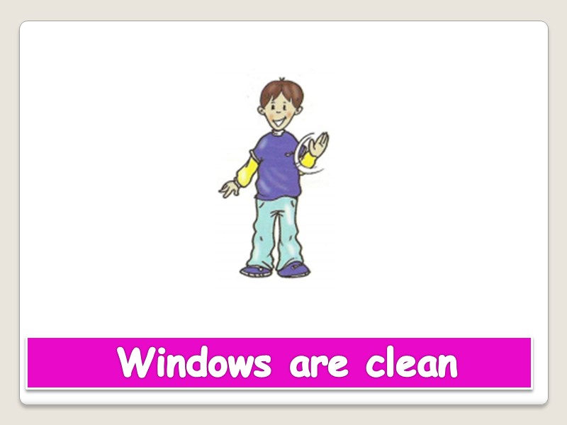 Windows are clean